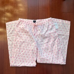 GAP Pink Heart Print Women's Pajama Pants
